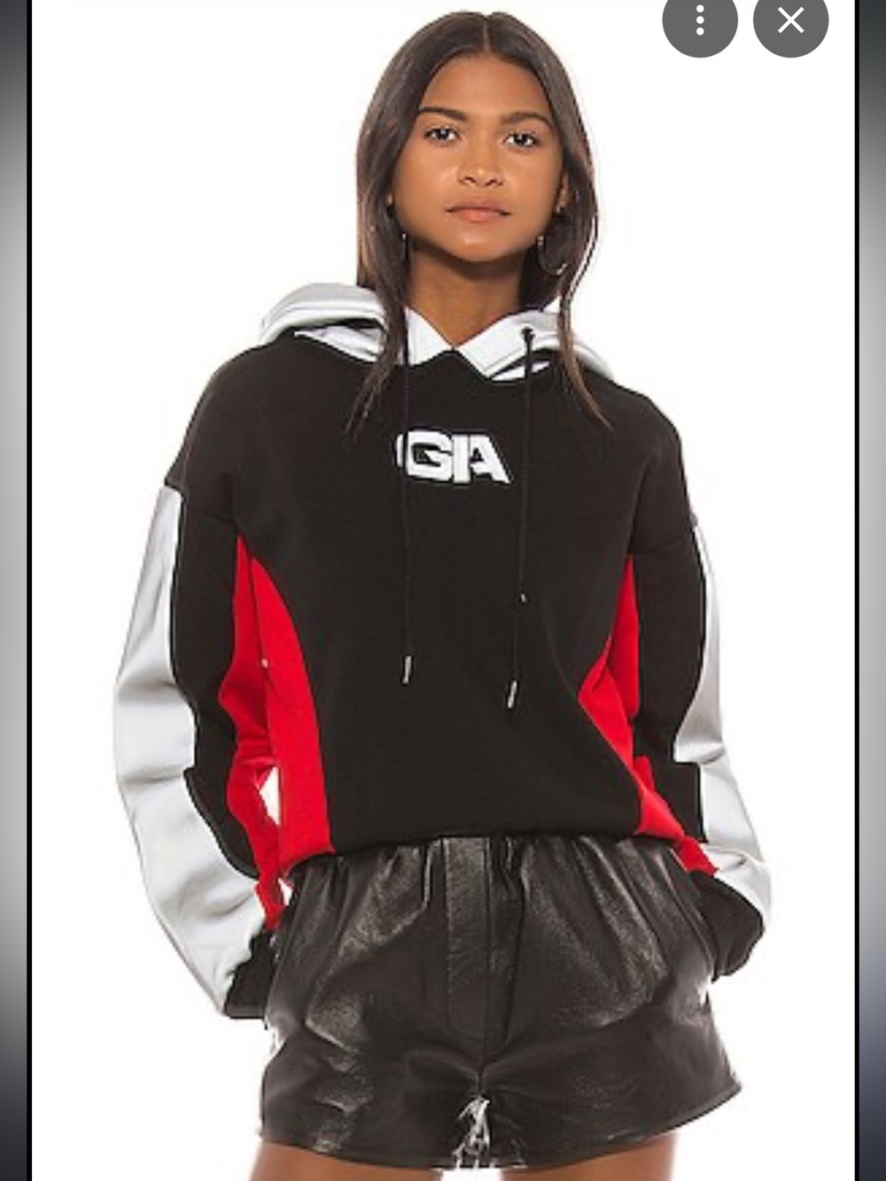 I.AM.GIA Black, Red & Gray Colorblock sabrina Hoodie xs  new